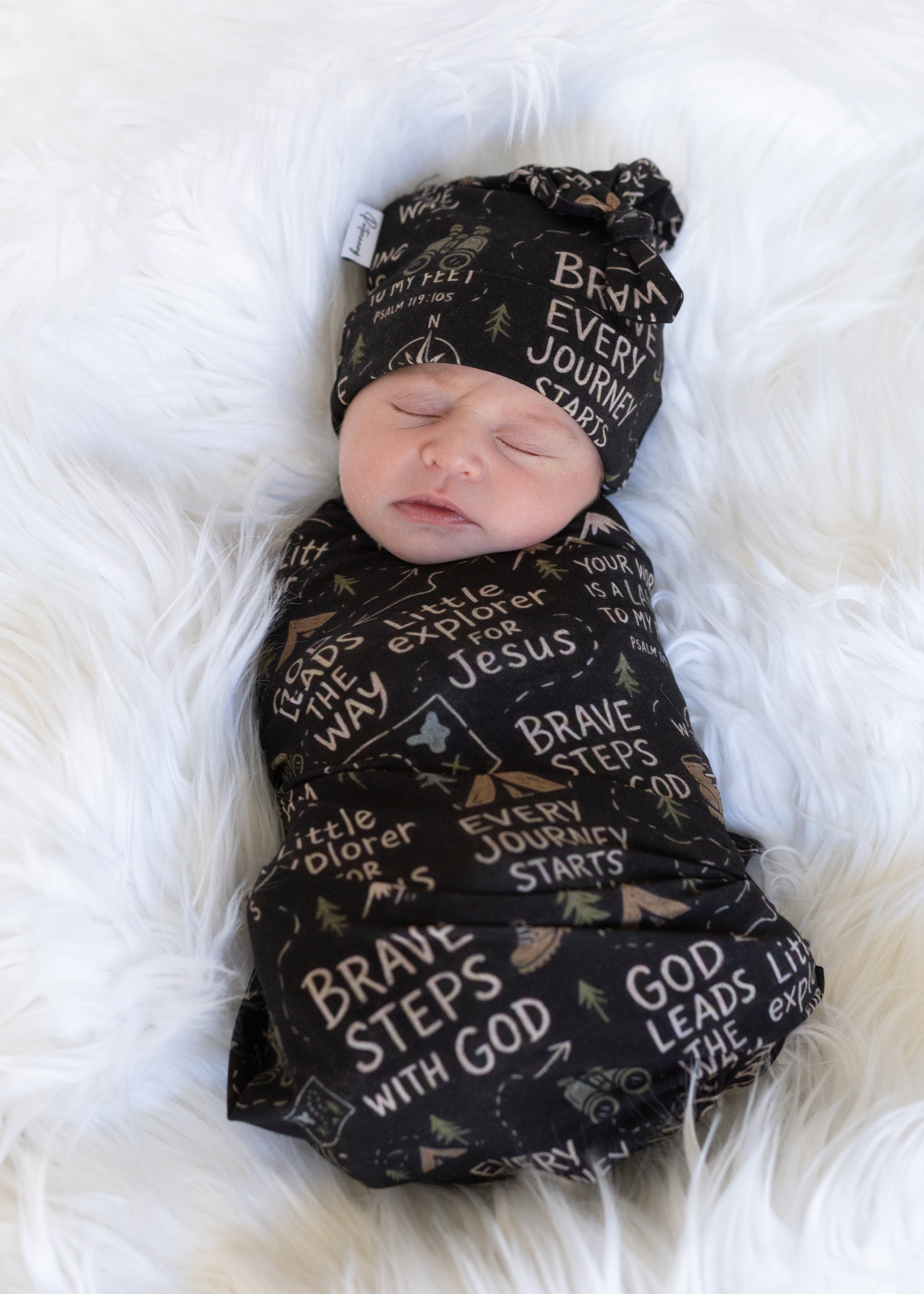 Explorer for Jesus Swaddle and Hat Set