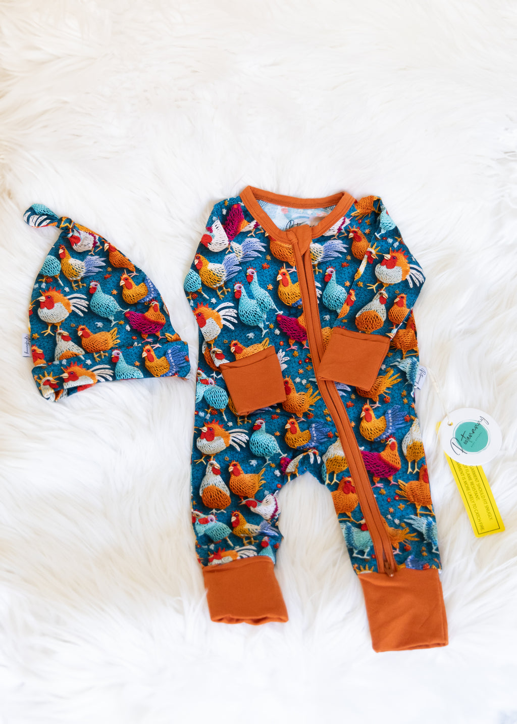 Chicken Cutie Pajama & Hat Set