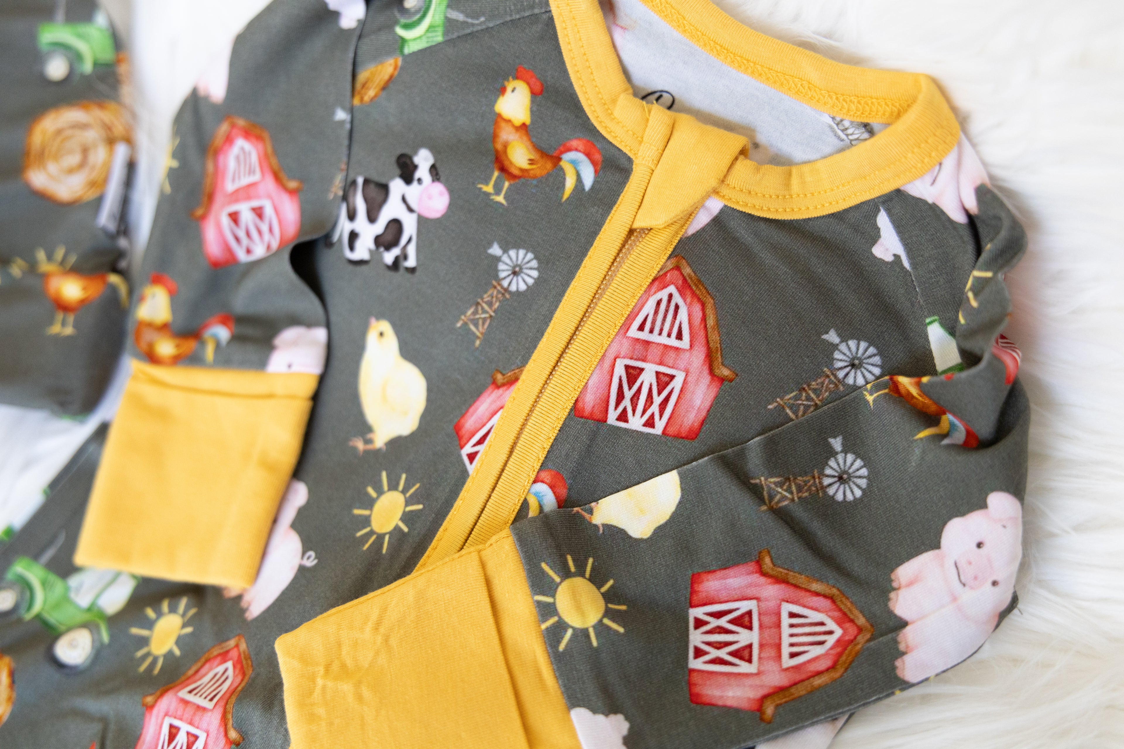 Farming Fun Pajama & Hat Set