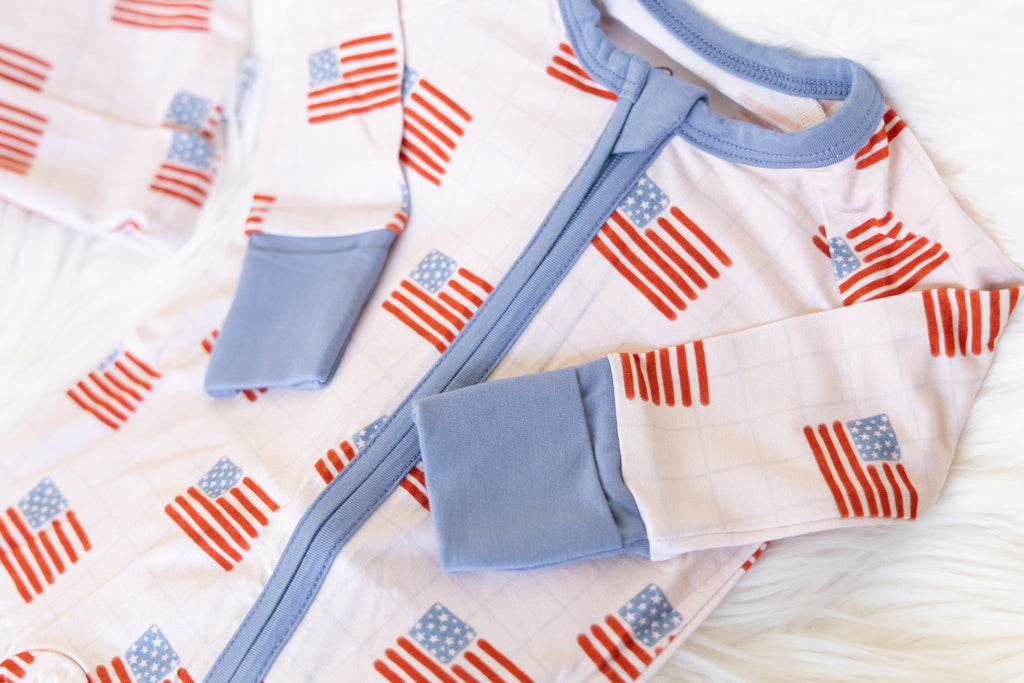 American Pride Zipper Pajama and Hat Set