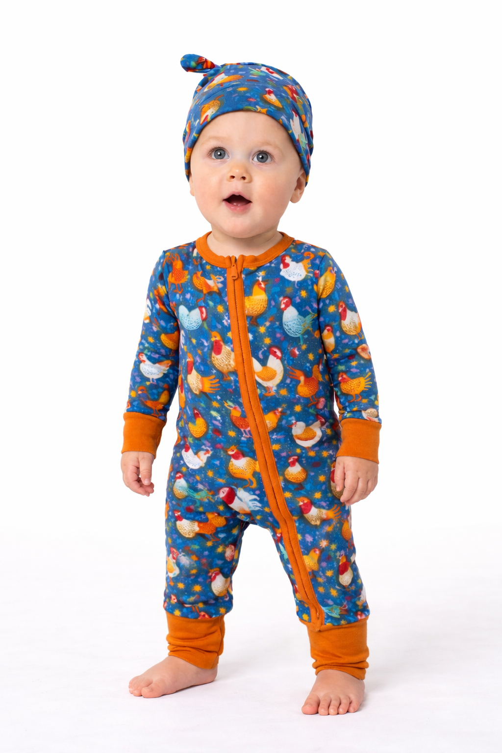 Chicken Cutie Pajama & Hat Set