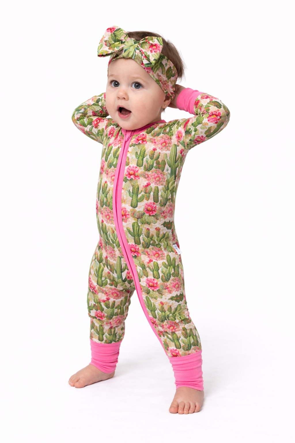 Cactus Cutie Pajama and Bow Set